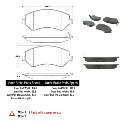 Pastillas Freno Chrysler Grand Voyager 2001-2007 Delantero Foto 2