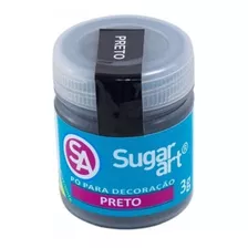 Pó Comestível Preto Corante Decorar Bolo Sugar Art 3g
