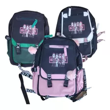 Mochila Blackpink 27 Litros Con Extensor Usb Y Audífonos