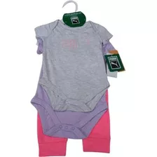 3 Pack Body Bodysuit O Bebecrece Con Buzo Puma Para Niña Plo