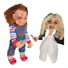 Chucky Y Su Novia En Porcelana Fría 30cm