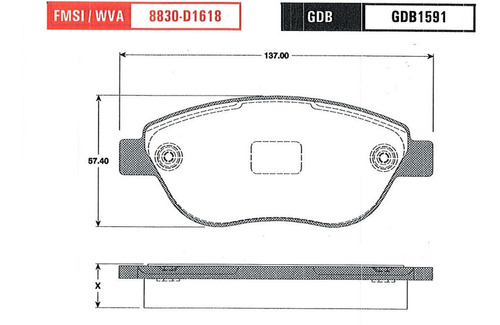 Balatas Trw Delanteras Fiat Panda 2007 A 2012 4x4 Foto 2