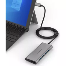 Concentrador Hub Usb-c De 6 Puertos | Hdmi 4k / 4 Usb 3.0