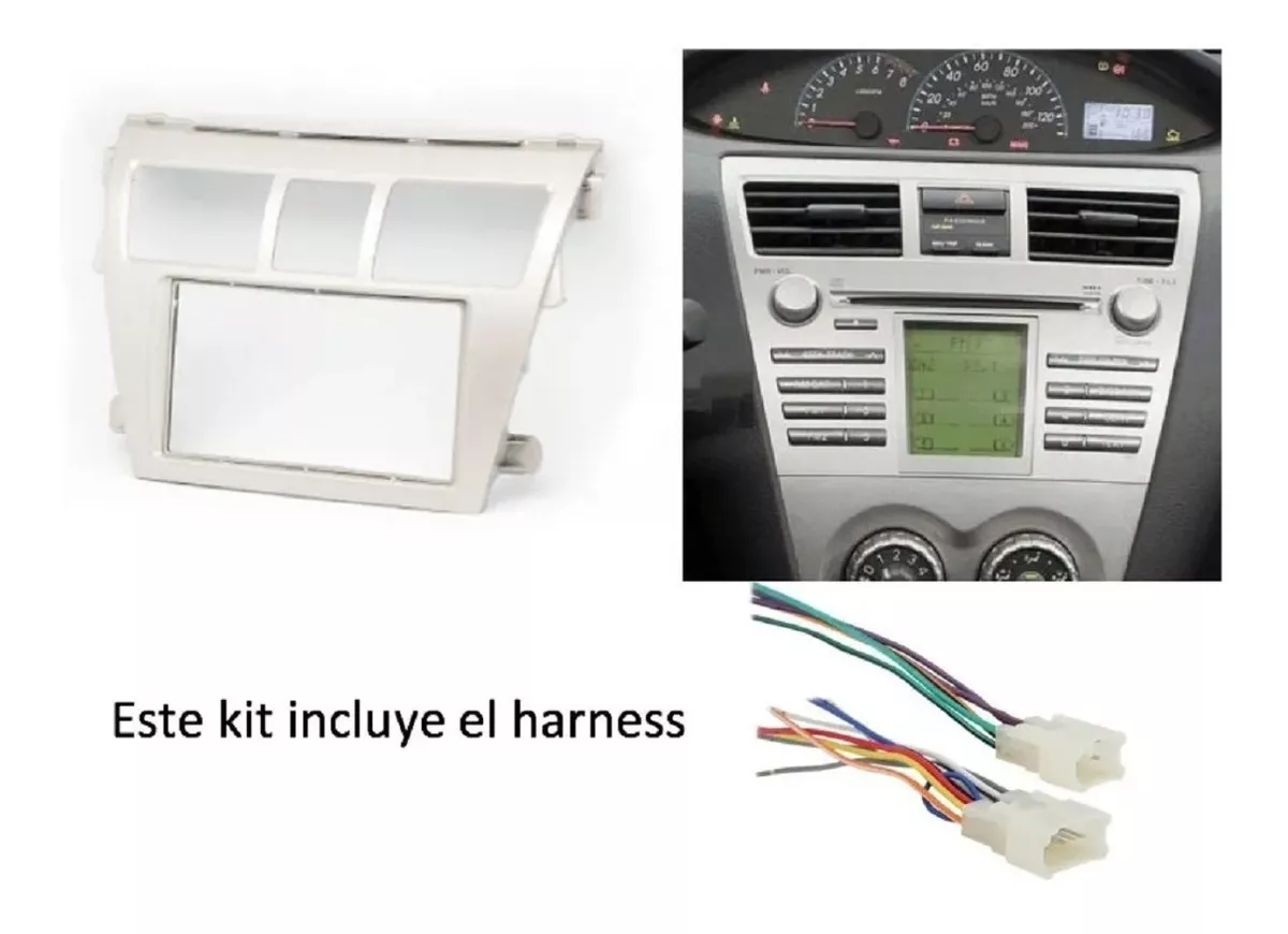 Kit Adaptación Radio Dash + Harness Toyota Yaris (06-12)