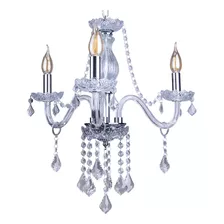 Lustre Pendente Candelabro Cristal Sala France Nice 3 Lâmp