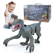 Dinossauro Velociraptor Recarregavel Controle Remoto Luz Som