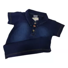 Camisa Luxo Malha Denim Jeans Infantil Menino Katita Rf 2440