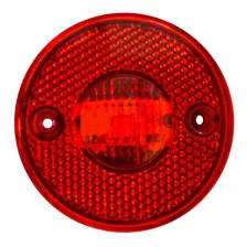 Lanterna Lateral Carreta Bivolt Cor Rubi/vermelha Led 65mm