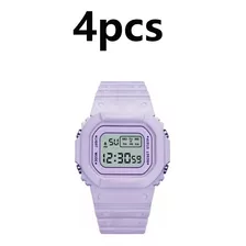 4 Relojes Deportivo Digital Mujer Hombre Estilo Coreano Mayo