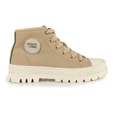 Zapatillas Botín Urbanas North Star Trajana Beige Mujer