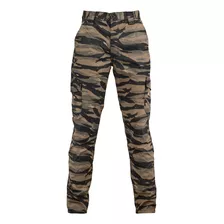 Calça Camuflada Cargo 6 Bolsos Reforçada 100% Ripstop Milita