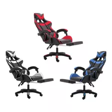 Silla Sillón Gamer Pro Apoya Pies Ergonómica Escritorio Pc 