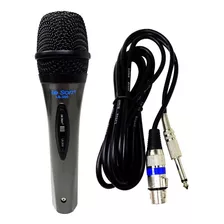 Microfone Dinâmico Leson Ls-300 Com Fio Cabo 3 Mts Cardioide
