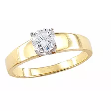 Anillo Solitario Liso Ancho Oro 10k - 341