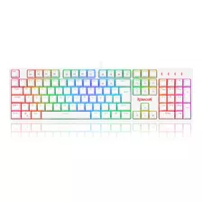 Teclado Óptico Gamer Surara Pro Rgb Branco Switch Vermelho