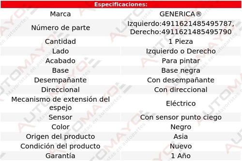 1/ Espejo Elect Base Negra Genrica Sonata 2015-2017 Foto 2