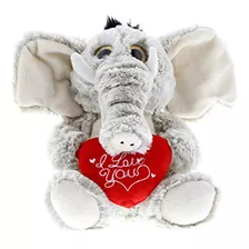 Dollibu Sentado Elefante De Ojos Grandes Con Corazón I Love 