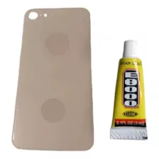 Kit Tampa Traseira Vidro Para iPhone 8 Rose + Cola 3ml