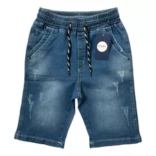 Bermuda Jogger Jeans Infanto-juvenil Pronta Entrega 