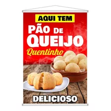 Banner Divulgação Lanchonete Padaria Aqui Tem Pão De Queijo