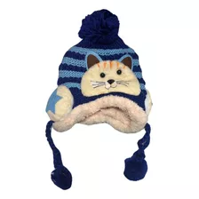 Gorro Niño/niña Lana Plush Calido Y Comodo Gatito Invierno