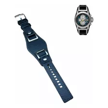 Correa Manilla Para Reloj Fossil Jr1156 Original Cuero Negro