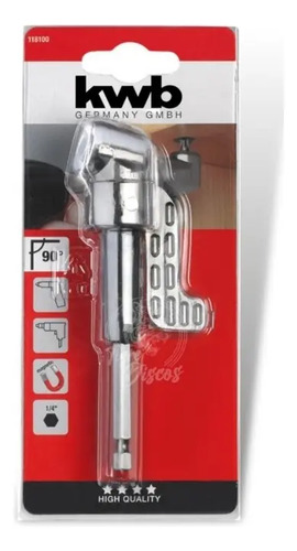 Cabezal Adaptador Taladro Atornillador Angular 90° Enc 1/4 Kwb 118100