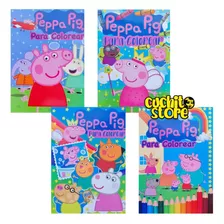 Pack 4 Libros Peppa Pig Para Colorear Pintar