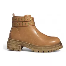 Bota Mujer Botineta Tachas Moda Taco 