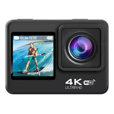 Cámara Deportiva Tipo 4k 60fps Sumergible 24mp Memoria C