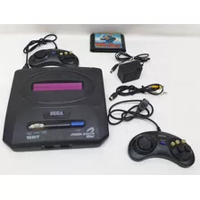 Preto E Branco - Console Sega Mega Drive 2 Com Controle E Jogo - Leia Descrição