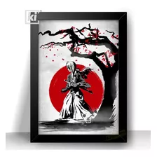 Foto Quadro Anime Rurouni Kenshin Arte Samurai X Moldura