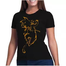 Camiseta Blusa Dragon Ball Z Goku Feminina Mangá Anime