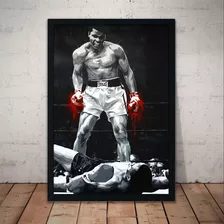 Cuadro Mohamed Ali Marco Vidrio 51x36 Poster Box Boxeador