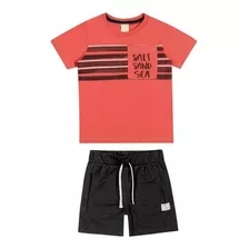 Conjunto Inf Masculino Camiseta + Bermuda Colorittá 4 Ao 8