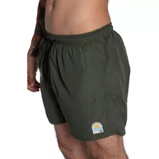 Short De Baño Hang Loose Voley Hombre Moda Verde Oliva