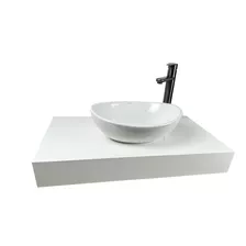 Mesada De Baño En Porcelanato Suspendida 80 Cm De Colgar