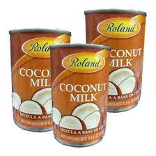 3 Latas Mezcla De Coco Roland 400 - Unidad a $15533