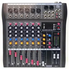 Mesa De Som Pz Pro Audio 6 Canais Cs60b Usb Mp3 Efeitos