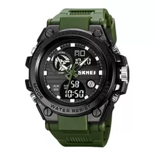 Relógio Masculino Skmei Prova D'água Militar Shock Original Cor Da Correia Verde