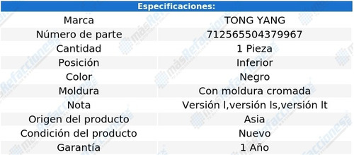 Parrilla Inf Negra C/mold Crom Chevrolet Equinox 10-15 Foto 2