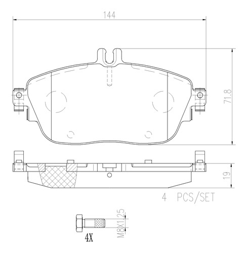 Balatas Delanteras Mercedes-benz Cla200 2016 1.6l Brembo Foto 2