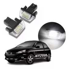 Par De Luz Placa Led Lanterna Para Peugeot 206 Kit Traseira