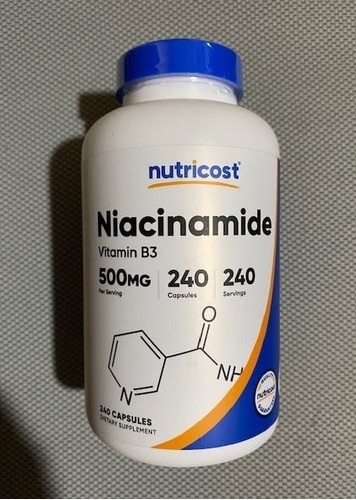 Original Nutricost Niacinamida (vit B3) 500 Mg, 240 Cápsulas