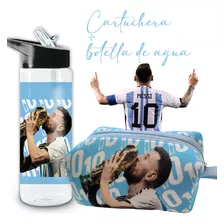 Cartuchera Y Botella Messi Campeón Copa 