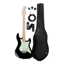 Guitarra Elétrica Strinberg Sts-100 Preta + Kit Capa Luxo