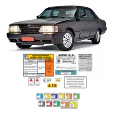 Kit Adesivos Advertência Selo Opala 6cc Gasolina 85/90 Opl39