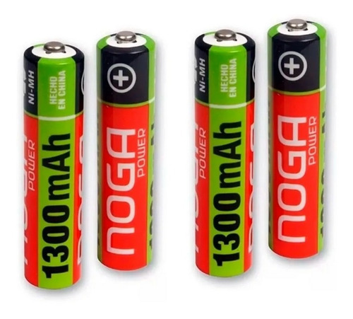 Pilas Aaa Recargables Pack De 12 Noganet 1300mah 1.2 Pcreg