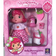 Boneca Moranguinho Baby Faz Xixi Original Mimo Brinquedos