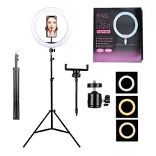 Aro De Luz Led Flash Selfie Anillo 26cm Tripoide Hasta 2mts